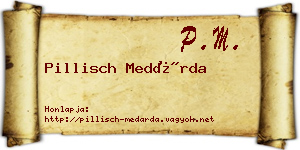 Pillisch Medárda névjegykártya